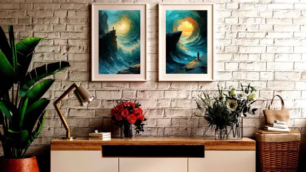 Minimalist Wall Art Printable Inspiring Ocean Views Set of 2 for Home Decor (2x3 Ratio) - Image 4